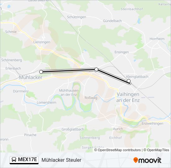 MEX17E Bus Line Map