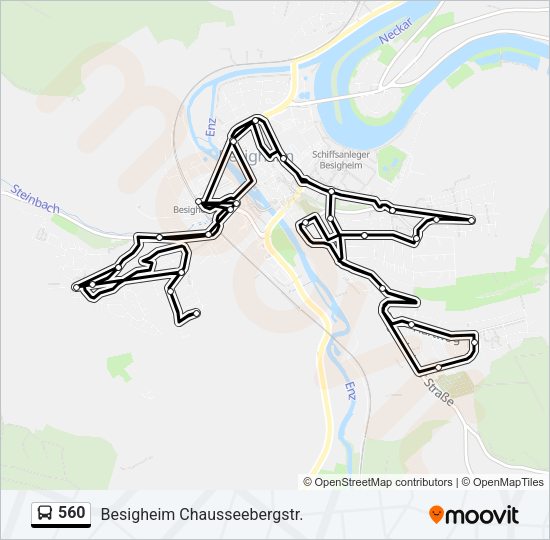 560 Bus Line Map