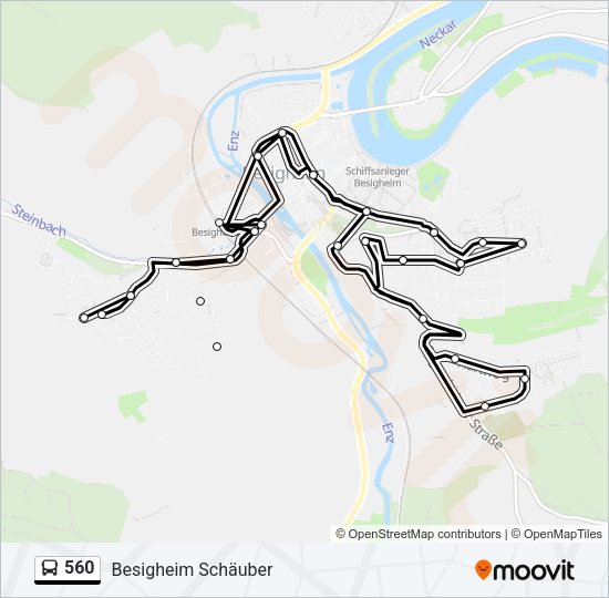 560 Bus Line Map