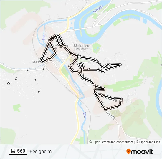 560 Bus Line Map