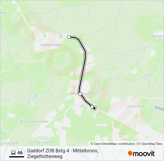 46 Bus Line Map