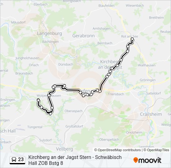23 Bus Line Map