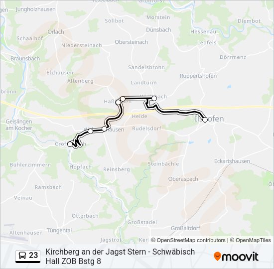 23 Bus Line Map