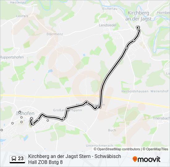 23 Bus Line Map