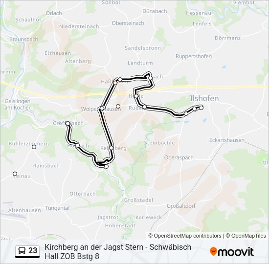 23 Bus Line Map