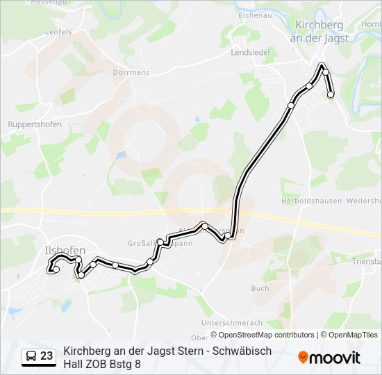 23 Bus Line Map