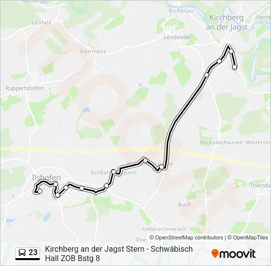 23 Bus Line Map