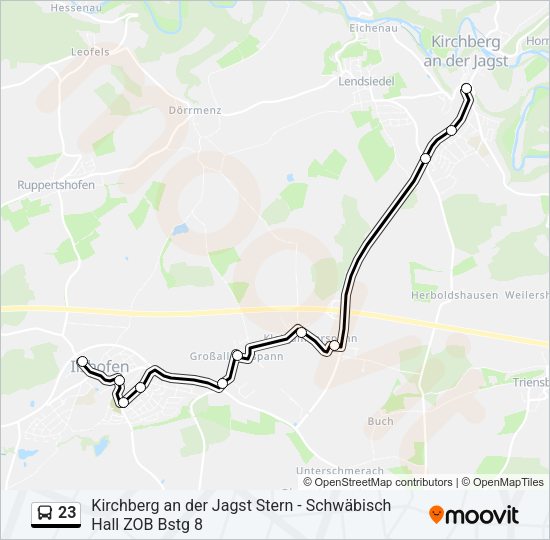 23 Bus Line Map