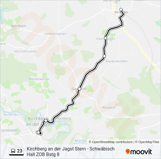 23 Bus Line Map