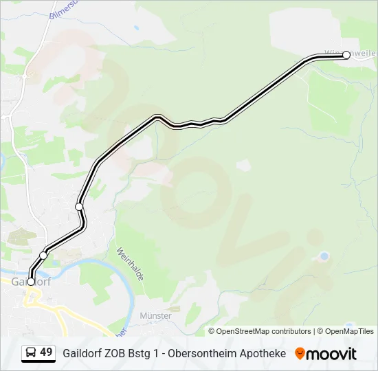 49 Bus Line Map
