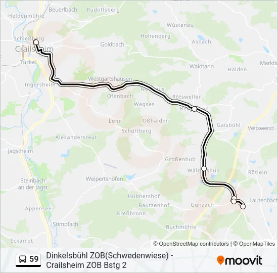 59 Bus Line Map