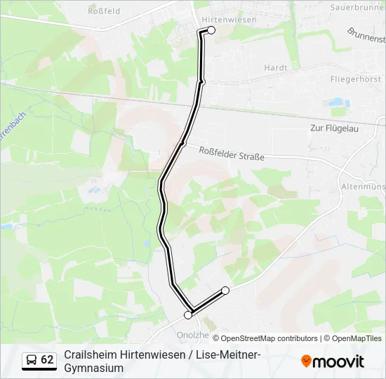 62 Bus Line Map