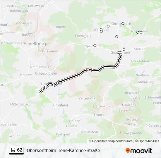 62 Bus Line Map