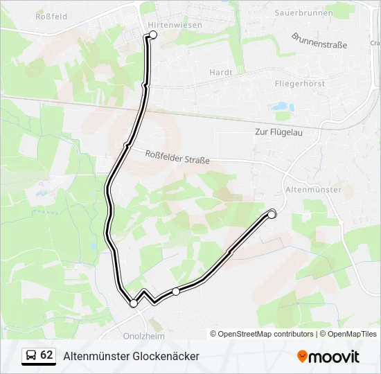 62 Bus Line Map