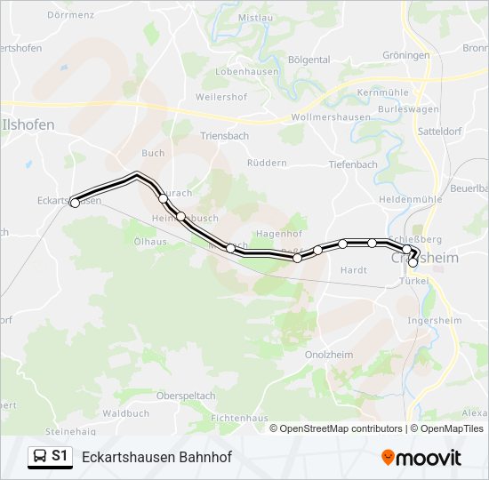 S1 Bus Line Map