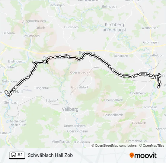 S1 Bus Line Map