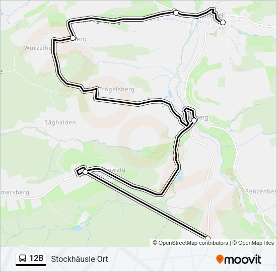 12B Bus Line Map