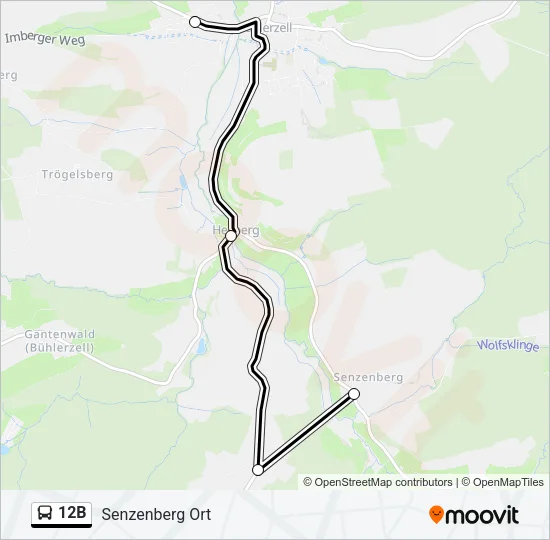 12B Bus Line Map