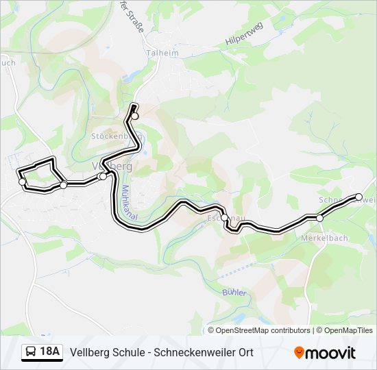 18A Bus Line Map