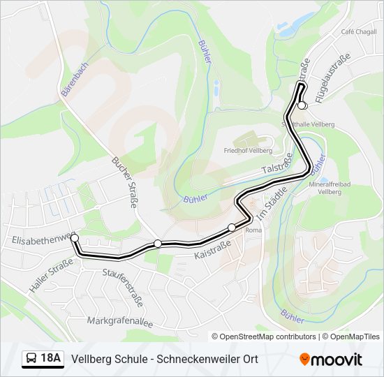 18A Bus Line Map