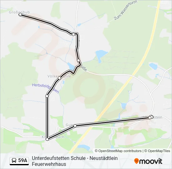 59A Bus Line Map