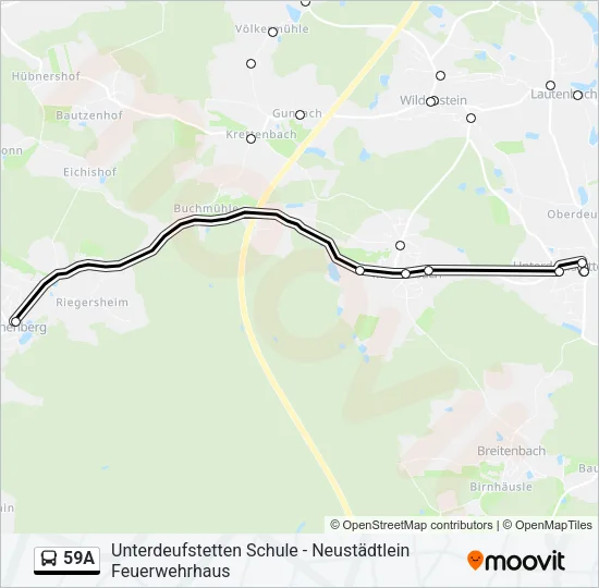 59A Bus Line Map