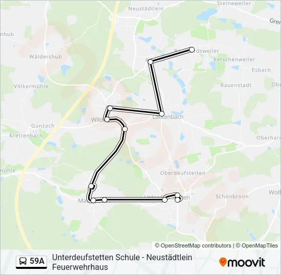 59A Bus Line Map