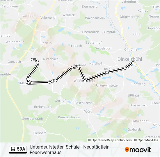 59A Bus Line Map