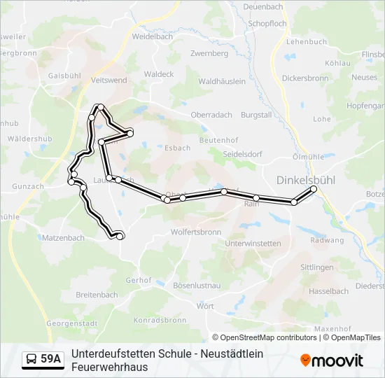 59A Bus Line Map