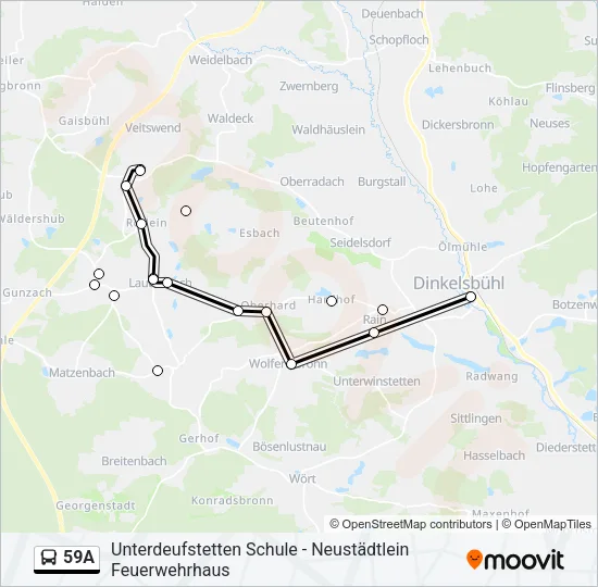 59A Bus Line Map