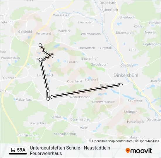 59A Bus Line Map
