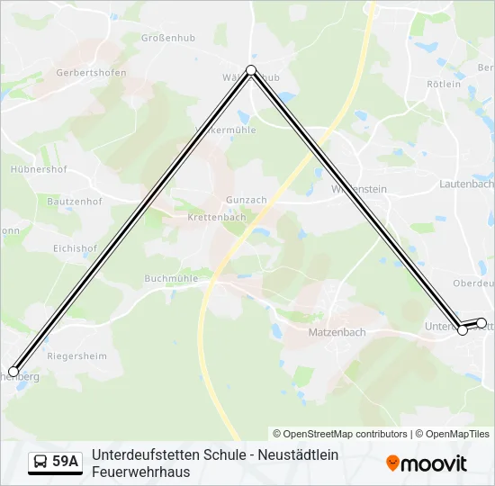 59A Bus Line Map