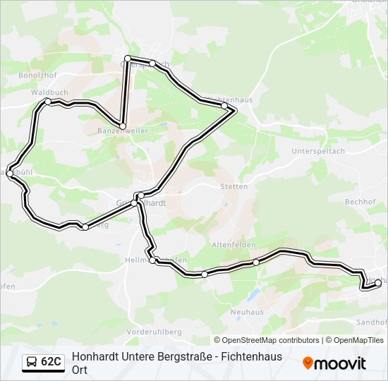 62C Bus Line Map