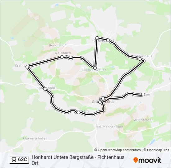 62C Bus Line Map