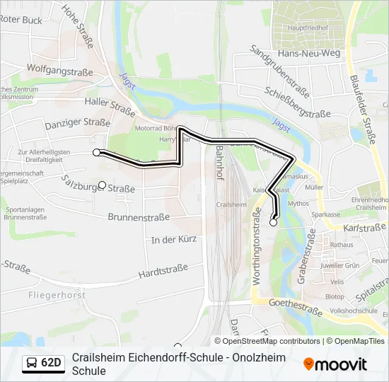 62D Bus Line Map