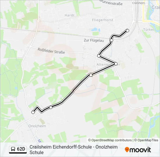 62D Bus Line Map