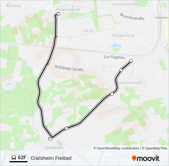 62F Bus Line Map