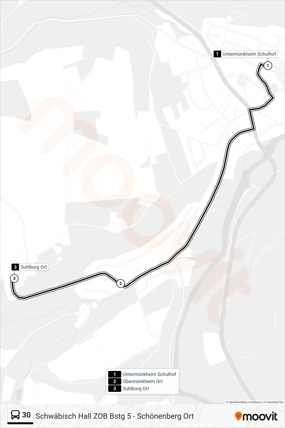 30 bus Line (Suhlburg Ort) route and stops on a map
