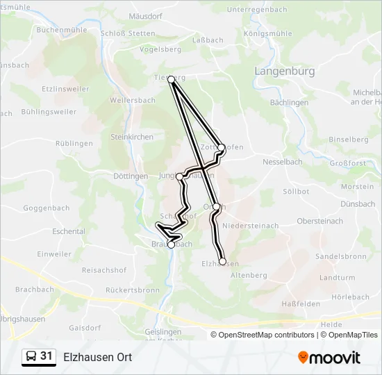 31 Bus Line Map