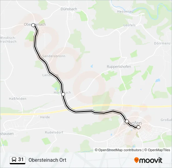 31 Bus Line Map