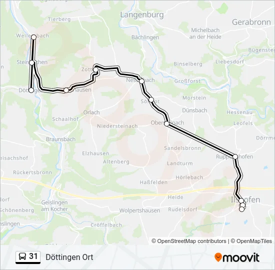 31 Bus Line Map