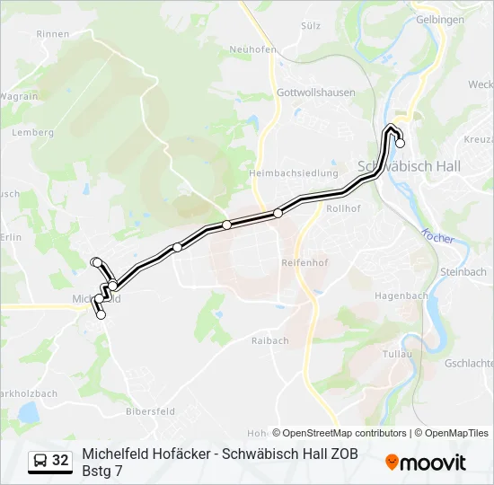 32 Bus Line Map
