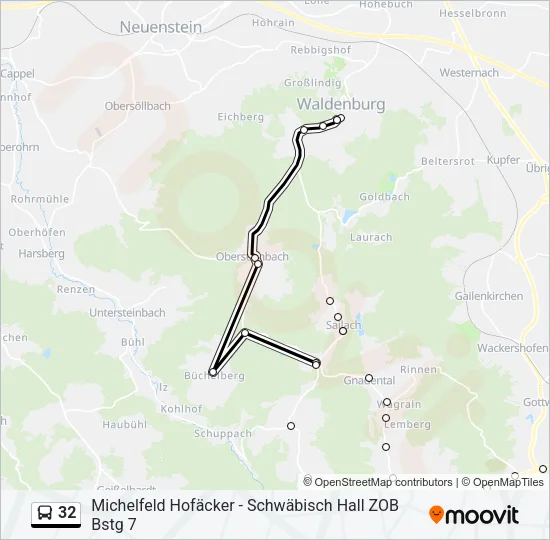 32 Bus Line Map