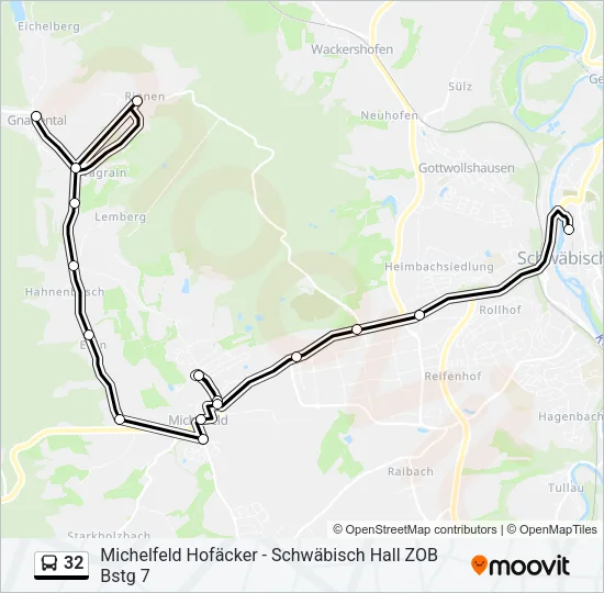 32 Bus Line Map