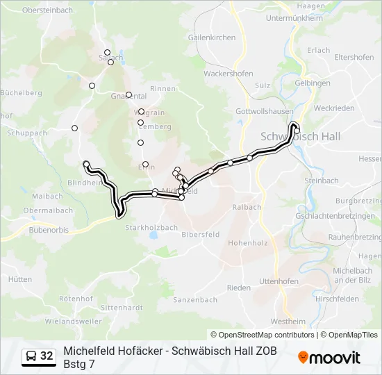 32 Bus Line Map
