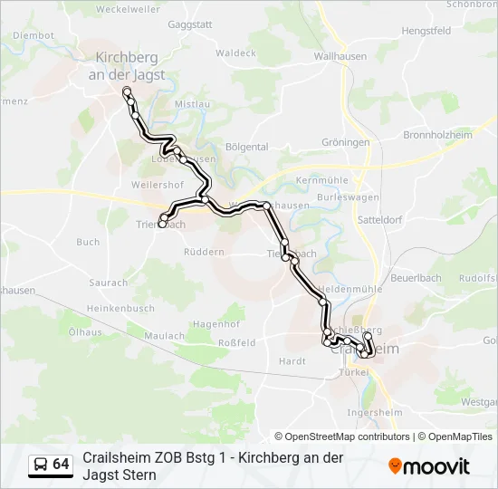64 Bus Line Map