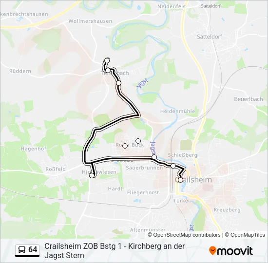 64 Bus Line Map