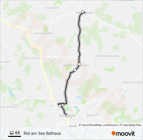65 Bus Line Map