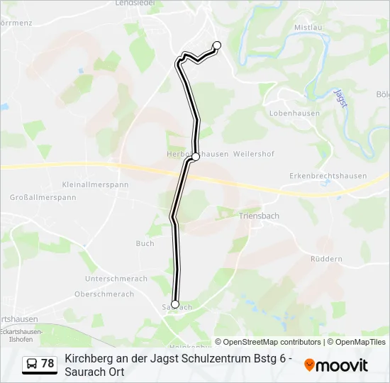 78 Bus Line Map