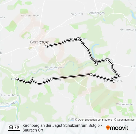 78 Bus Line Map
